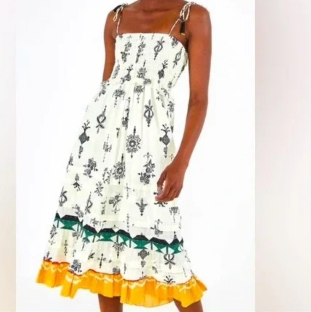 Farm Rio x Alberto Pitta Stamp Midi Dress S